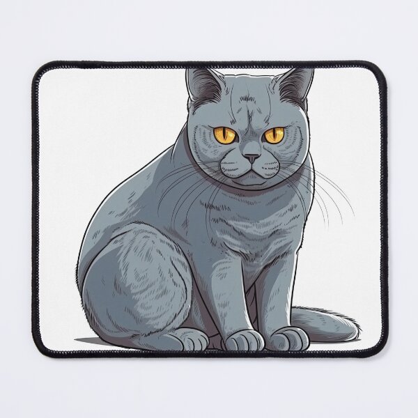 Item preview, Cartoon Chartreux Cat Breed Illustration: Whisker Haven designed and sold by DooodleGod.