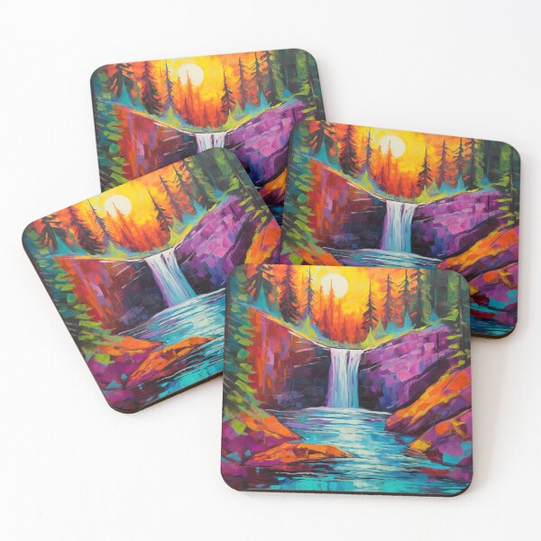 Item preview, Cascading falls on the river 5 designed and sold by Red Witch Art.