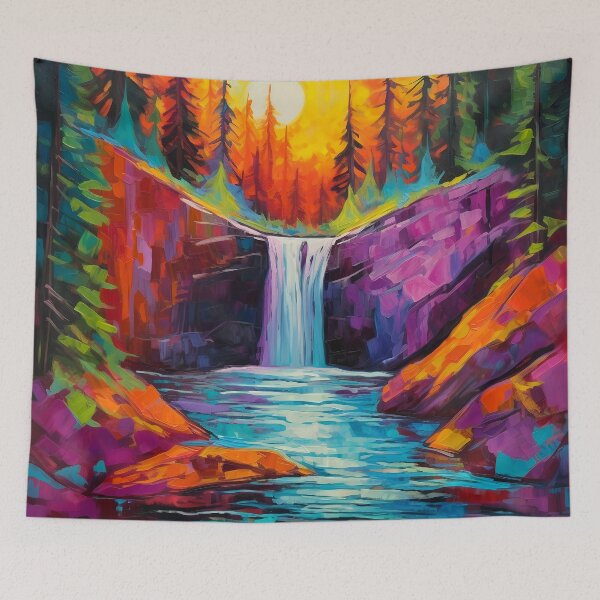 Item preview, Cascading falls on the river 5 designed and sold by Red Witch Art.