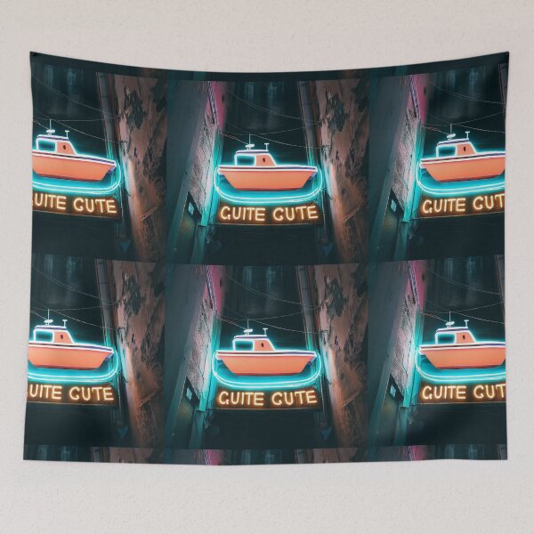 Item preview, Neon light on urban wall: cute boat  designed and sold by Reinvention.