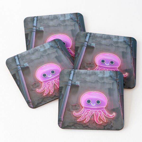 Item preview, Neon light on urban wall: cute octopus  designed and sold by Reinvention.