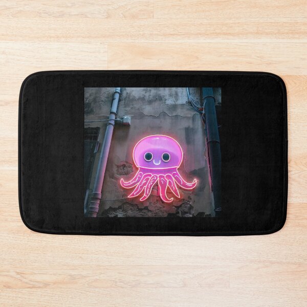 Item preview, Neon light on urban wall: cute octopus  designed and sold by Reinvention.