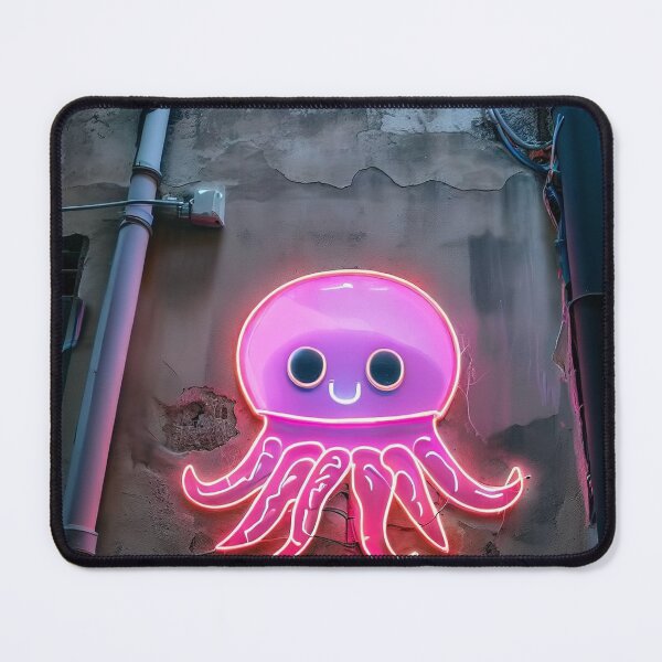 Item preview, Neon light on urban wall: cute octopus  designed and sold by Reinvention.