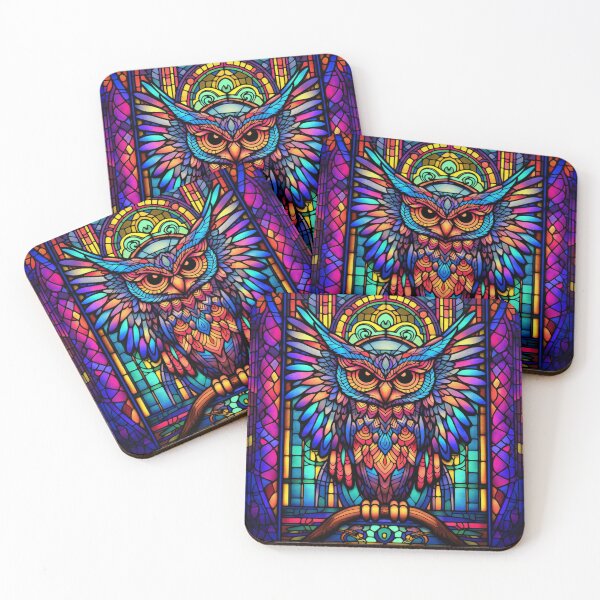 Item preview, Magical Stained Glass Owl Pattern designed and sold by Desfix.