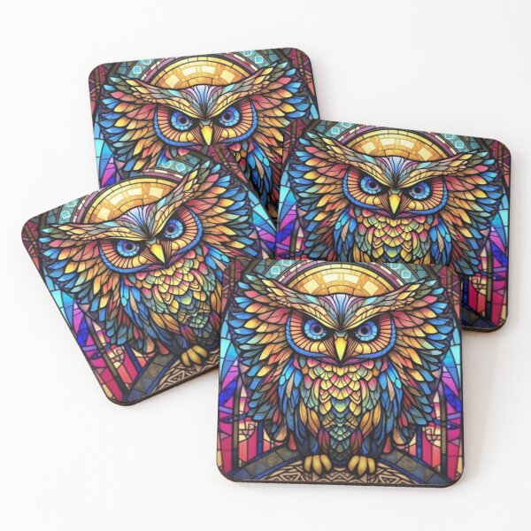Item preview, Magical Stained Glass Owl Pattern designed and sold by Desfix.