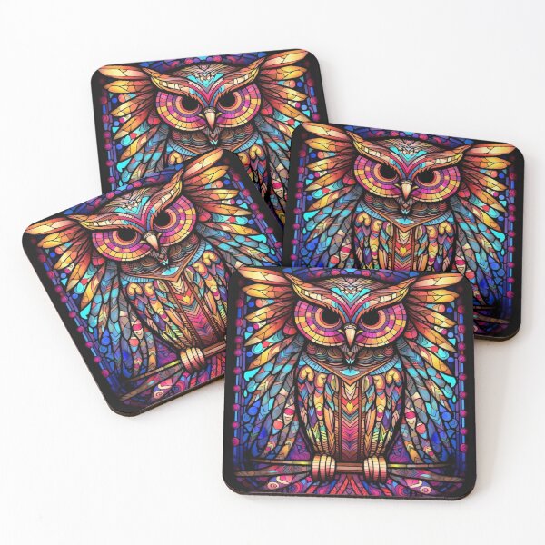 Item preview, Magical Stained Glass Owl Pattern designed and sold by Desfix.