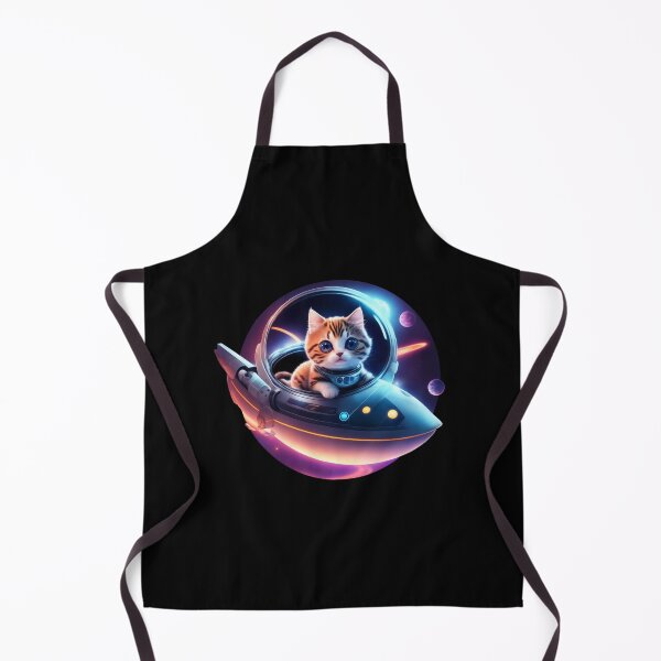 Item preview, CATRONAUT cute alien cat kitty kitten flying saucer spaceship funny martian  designed and sold by w1ckerman.