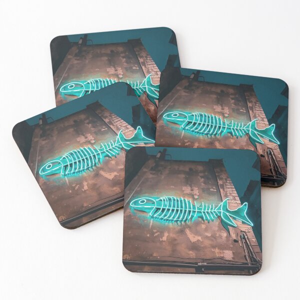 Item preview, Neon light on urban wall: fishbone designed and sold by Reinvention.