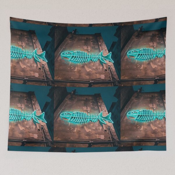 Item preview, Neon light on urban wall: fishbone designed and sold by Reinvention.