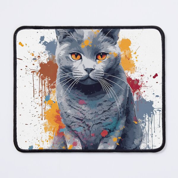 Item preview, the Unique Personality of Chartreux Cats with Impressionistic Art by designed and sold by DooodleGod.