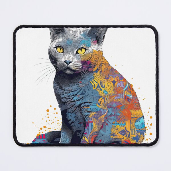 Item preview, Artistry: Masterful Mixed Media Cat Creations - Chartreux designed and sold by DooodleGod.