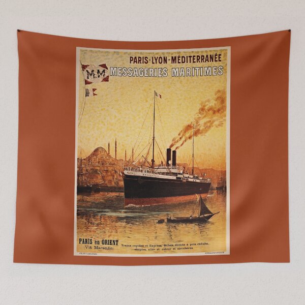 Item preview, Vintage French Orient Shipping line Paris Mediterranean designed and sold by aapshop.