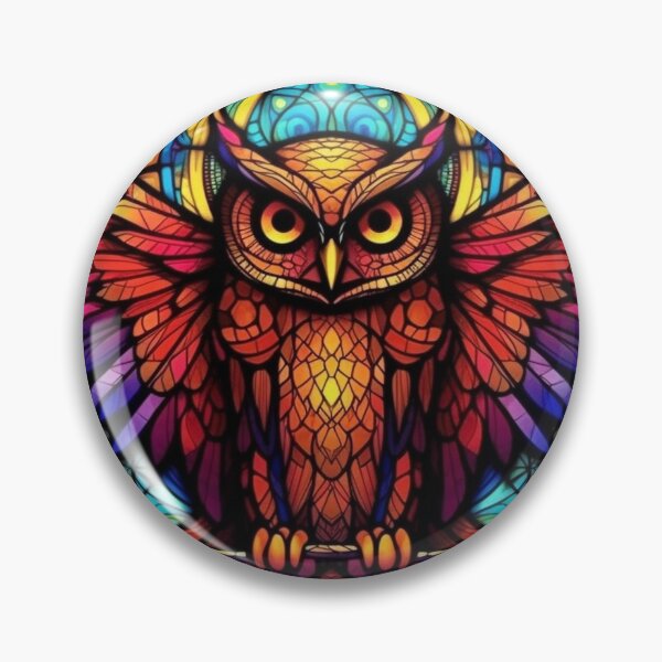 Item preview, Magical Stained Glass Owl Pattern designed and sold by Desfix.