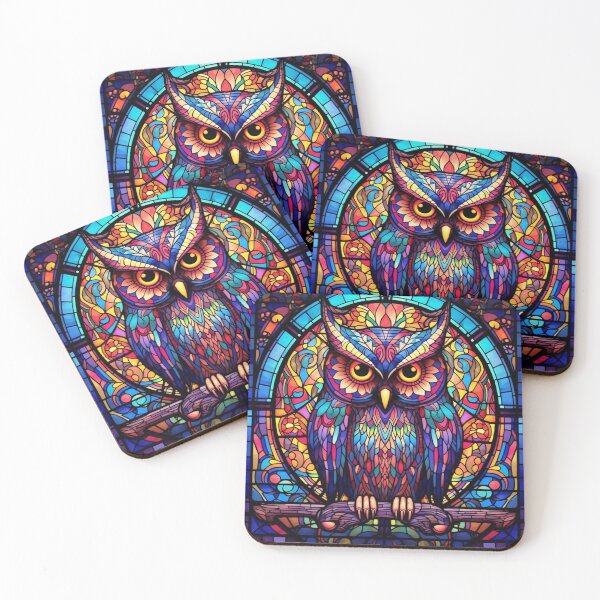Item preview, Magical Stained Glass Owl Pattern designed and sold by Desfix.