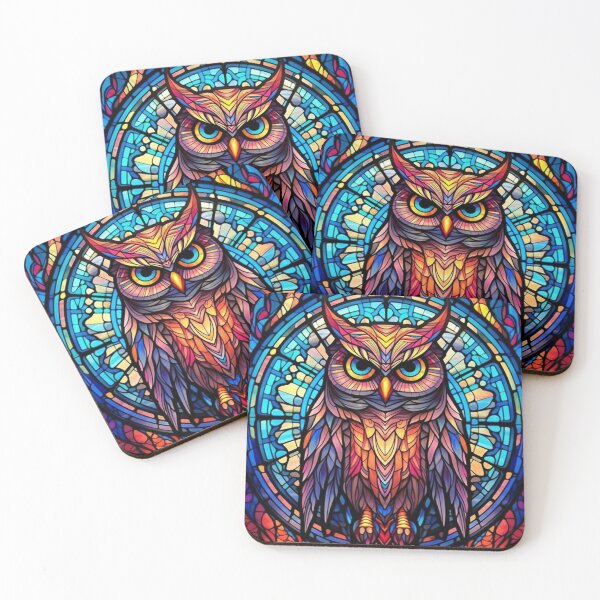 Item preview, Magical Stained Glass Owl Pattern designed and sold by Desfix.