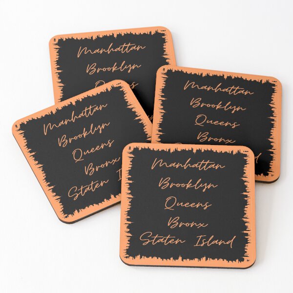 Item preview, NYC Skyline Aesthetic With 5 Boroughs - Orange designed and sold by PunjabanJatti.