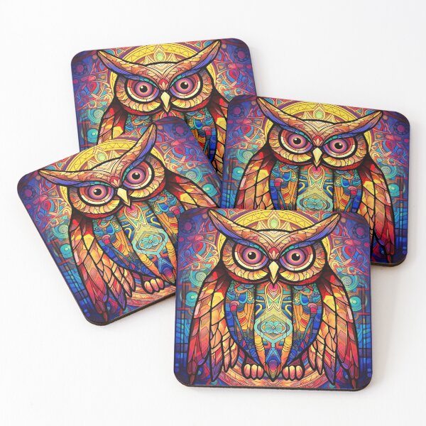 Item preview, Magical Stained Glass Owl Pattern designed and sold by Desfix.