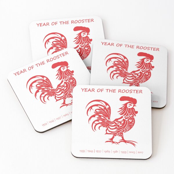 Item preview, Chinese Zodiac Rooster in paper cutout style designed and sold by unsungshop.