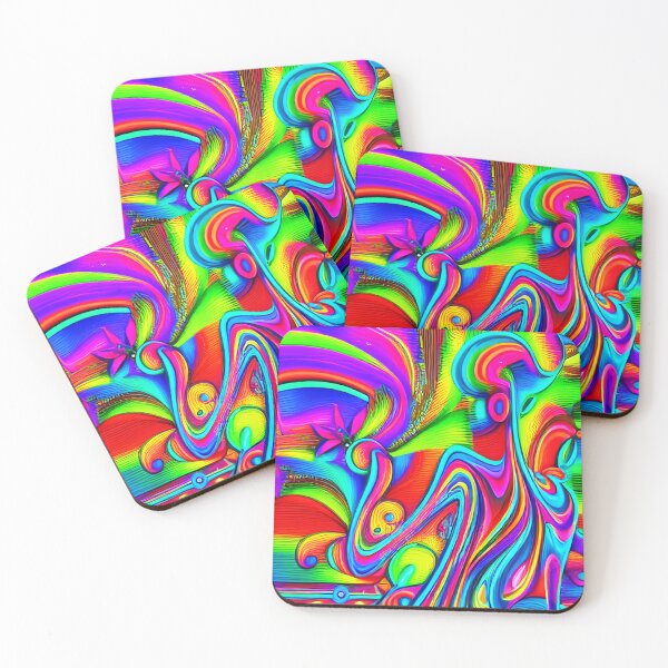 Item preview, Neon, colorful and flowery llustration, AI designed and sold by KeshaEls.