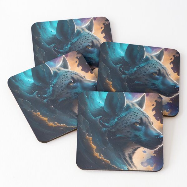 Item preview, Celestial Enigma: Hyena in the Astral Nebula designed and sold by Ceemko's Vintage Corner.