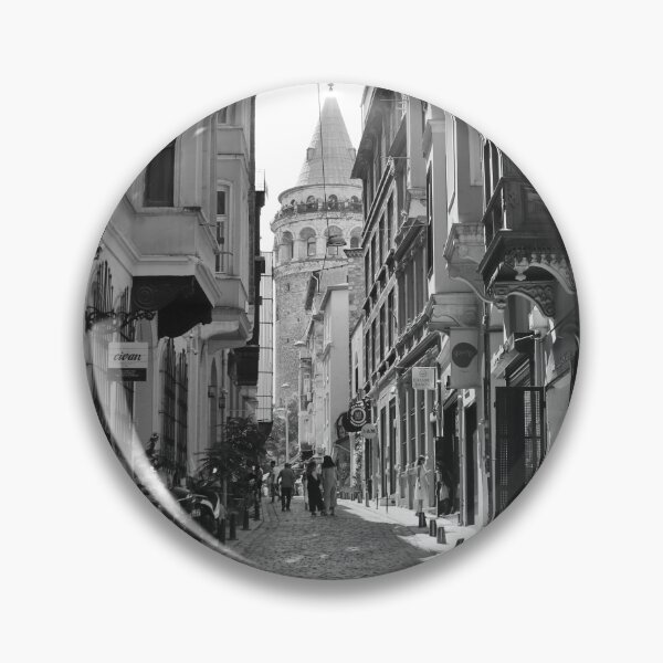 Item preview, Istanbul Galata Tower Black And White Photography designed and sold by MoAndPaul-.