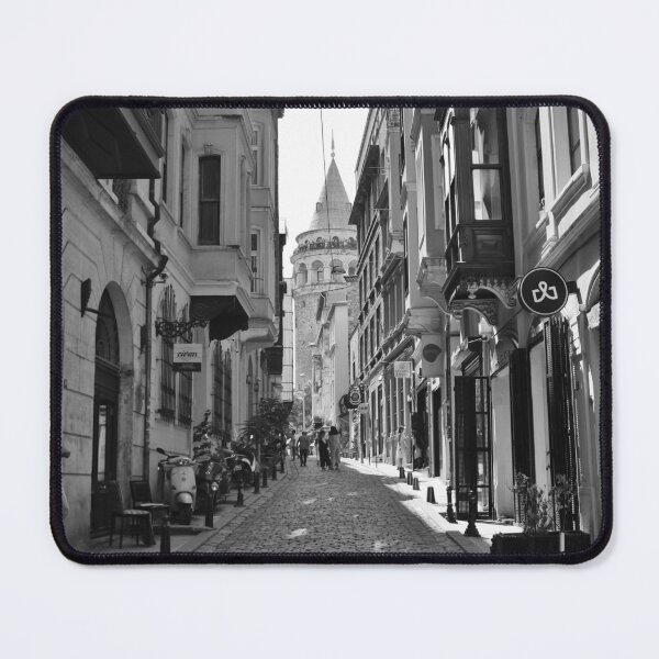 Item preview, Istanbul Galata Tower Black And White Photography designed and sold by MoAndPaul-.