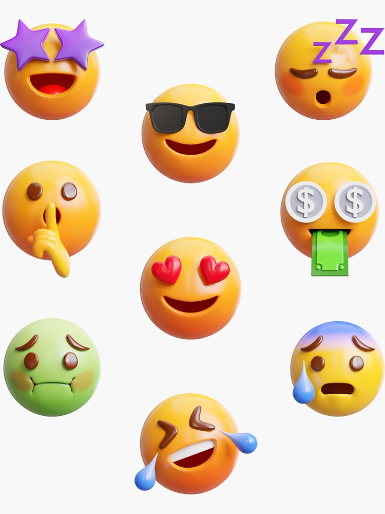 Emoji, cursed face, 3d