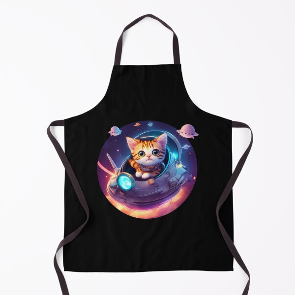 Item preview, CATRONAUT cute alien cat kitty kitten flying saucer spaceship funny martian  designed and sold by w1ckerman.