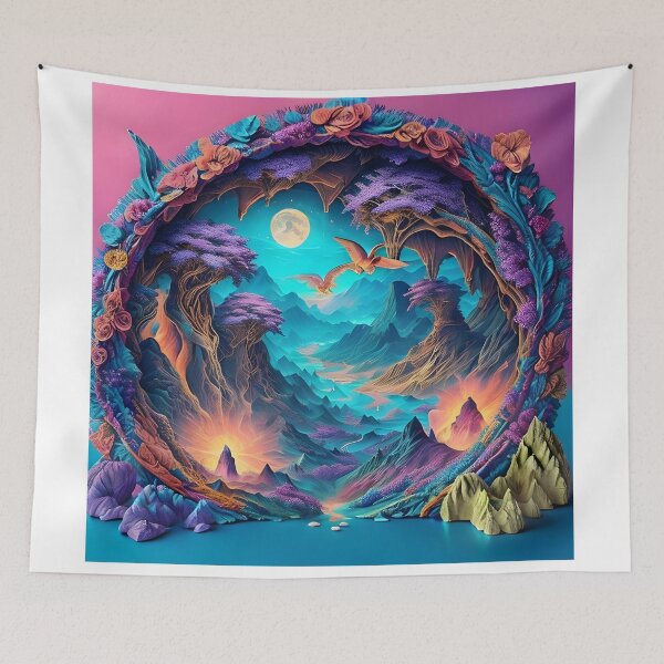 Item preview, Enchanted Reverie: Multidimensional Paper Cut in a Magical Realm designed and sold by Ceemko's Vintage Corner.