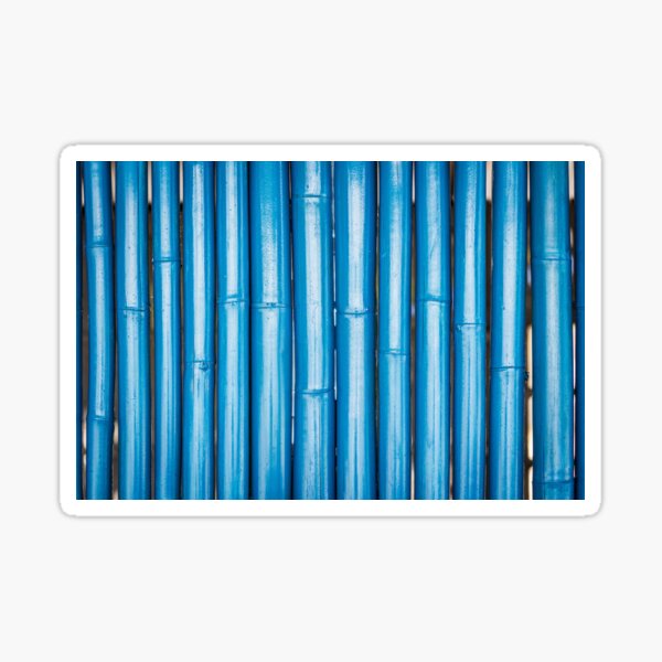 Blue bamboo canes background Sticker