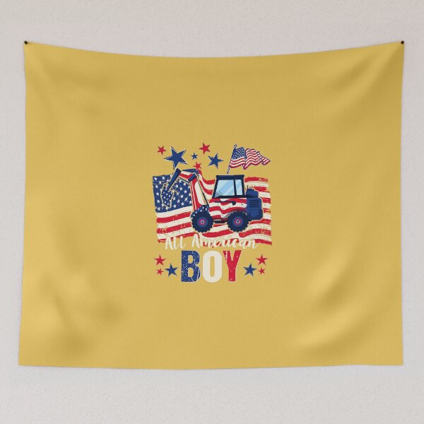 Item preview, Happy 4th Of July US Flag American Boy Tractor Boy designed and sold by RupeshBaria.