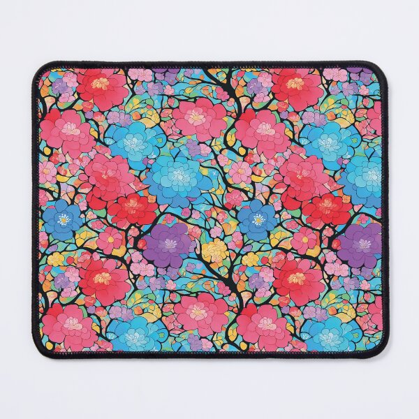 Item preview, seamless tiled colorful floral trees abstract soft paint Japanese style unique designed and sold by mowafak younis.