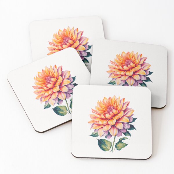 Item preview, Original Dahlia Flower Watercolor designed and sold by Pirascano.