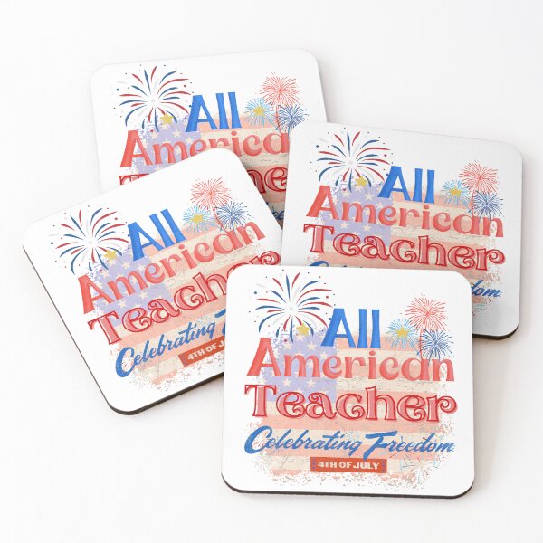 Item preview, 4th Of July, All American Teacher Celebrating Freedom, July 4th Teacher, Independence Day Gifts for Teachers designed and sold by ShopULove.