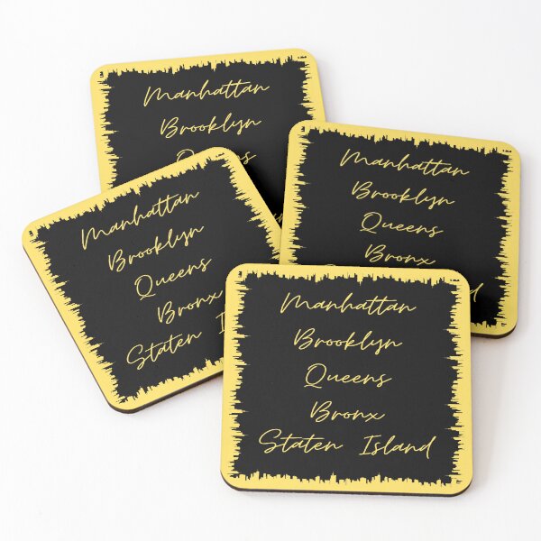 Item preview, NYC Skyline Aesthetic With 5 Boroughs - Yellow designed and sold by PunjabanJatti.