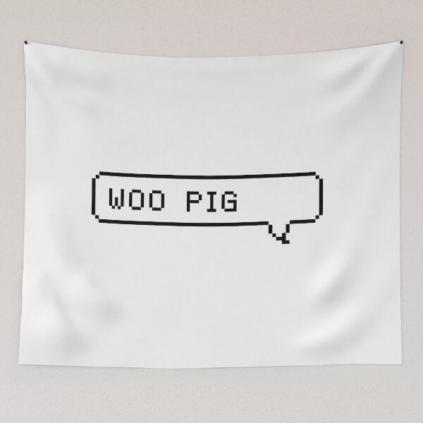Item preview, Woo Pig Pixel Speech Bubble designed and sold by GraceEliseB.