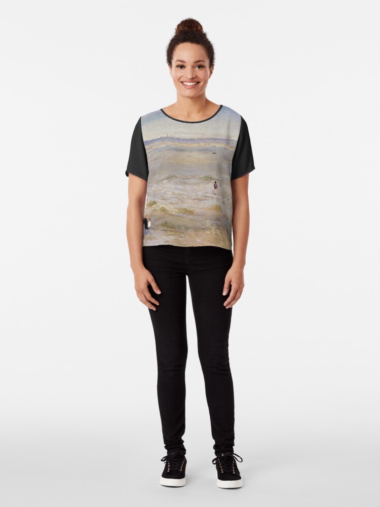 Alternate view of Coastal scene- beach days Chiffon Top