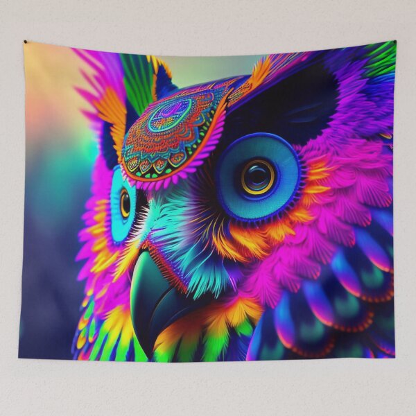 Item preview, Colorful owl designed and sold by M-Y-A-R-T-.
