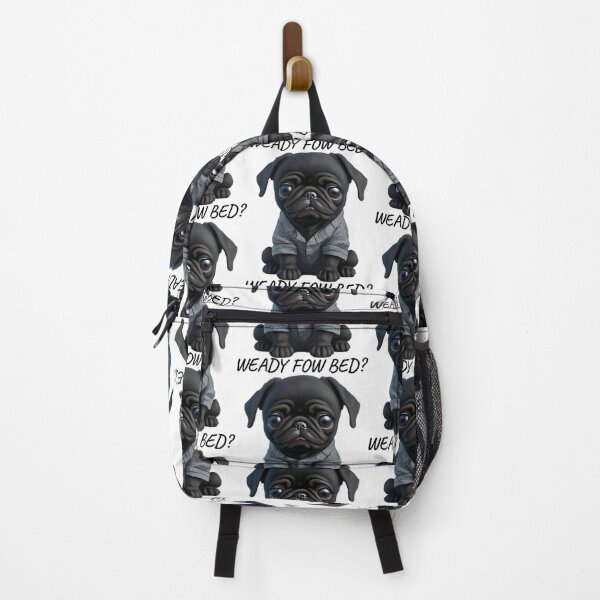 Item preview, Weady fow bed, cute black pug designed and sold by Rothnaric.