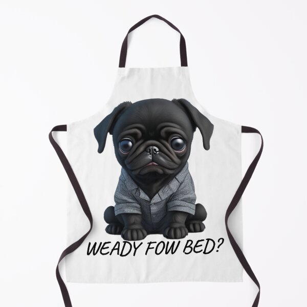Item preview, Weady fow bed, cute black pug designed and sold by Rothnaric.
