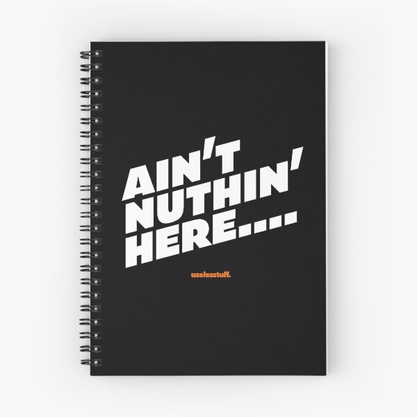Item preview, 16232-01-BDK – Placeholder – Ain’t Nuthin’ Here (White) designed and sold by Uselesstuff.
