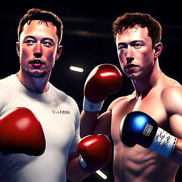 Artwork thumbnail, Musk vs Zuck by Raseelvm