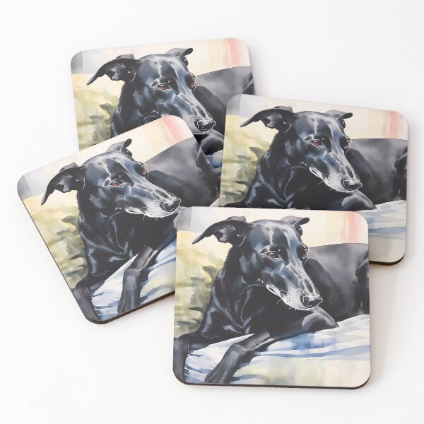 Item preview, Black Greyhound Print designed and sold by Nosy is Everything.
