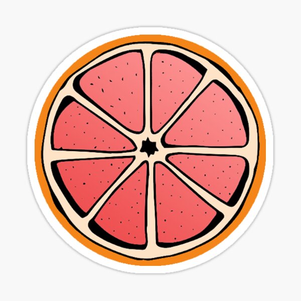 Grapefruit pattern (2) Sticker