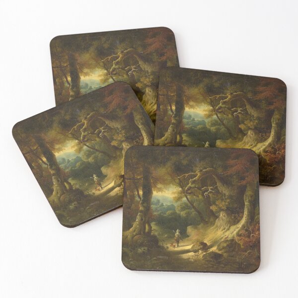 Item preview, Forest Path with Hunter (19th century) - Carl Friedrich Lessing designed and sold by SALON DES ARTS.