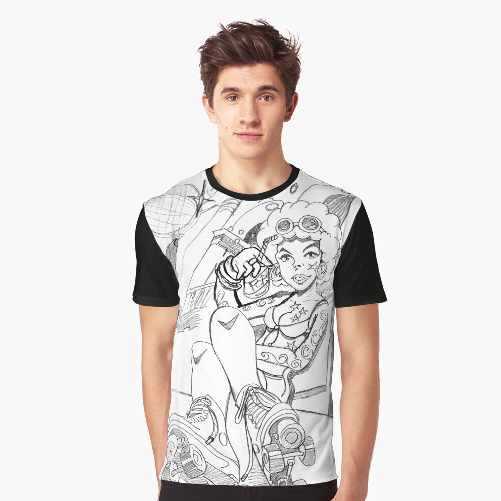 Item preview, Graphic T-Shirt designed and sold by cgsketchbook.