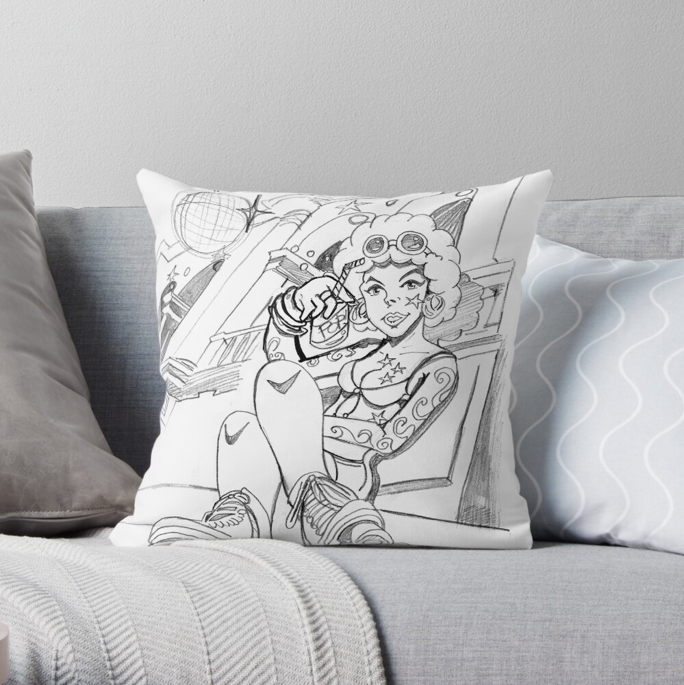 Item preview, Throw Pillow designed and sold by cgsketchbook.