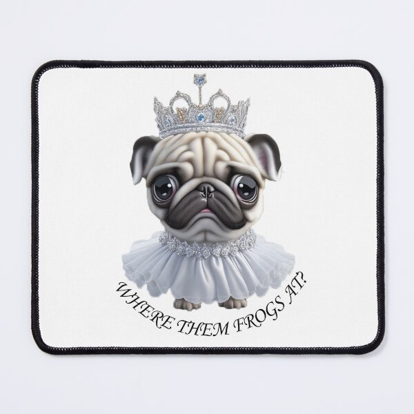 Item preview, Princesa Pug con tutú y tiara designed and sold by Rothnaric.