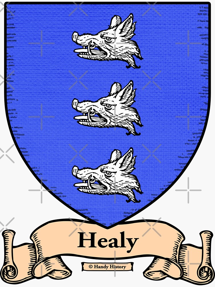 "HEALY Coat of Arms Family Crest" Sticker for Sale by HandyHistory Redbubble