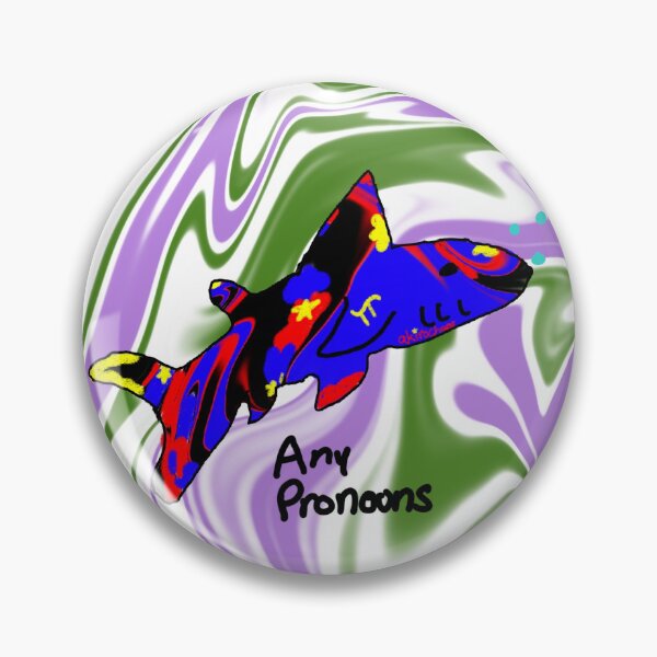 Pride Shark(polyamorous/genderqueer) Pin
